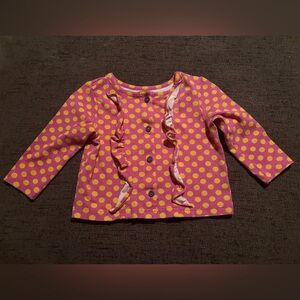 Eleanor Rose Pink and Yellow Polka Dot Kids Shirt